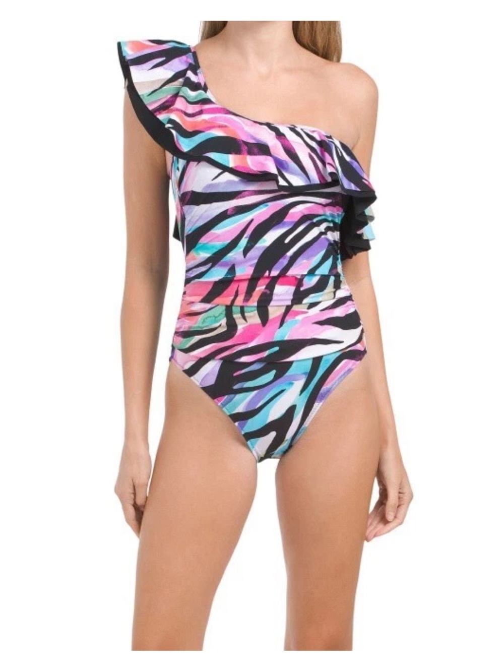 Profile by Gottex One-Shoulder Ruffle One-Piece Swimsuit - 16